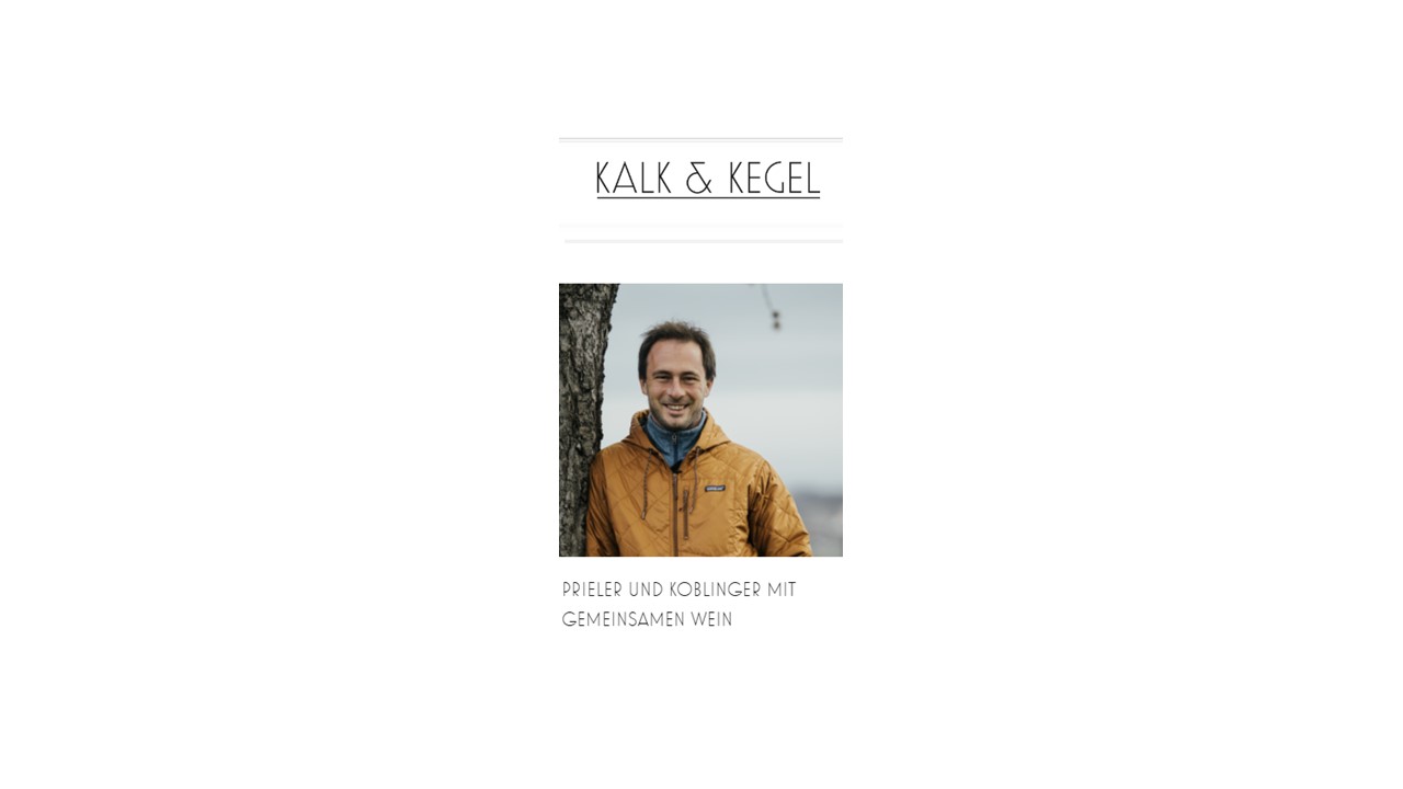 Kalk und Kegel – Prieler und Koblinger bringen limitierte Weinedition auf den Markt